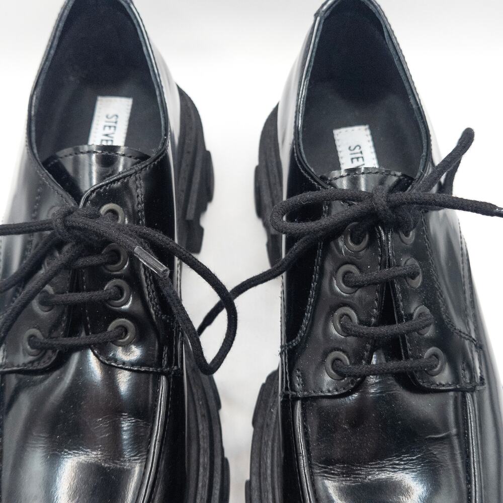 Steve Madden Helga Platform Oxfords Black Size 9 Dark Academia - Picture 4 of 12